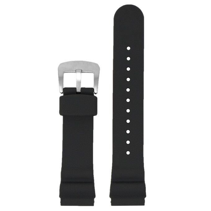 r.sk7.1 Up Black StrapsCo Wave Pebbled Rubber Watch Band Strap 22mm Seiko Diver