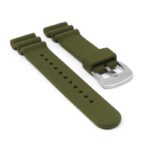 r.sk7.11 Angle Army Green StrapsCo Wave Pebbled Rubber Watch Band Strap 22mm Seiko Diver