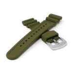 r.sk7.11 Cross Army Green StrapsCo Wave Pebbled Rubber Watch Band Strap 22mm Seiko Diver