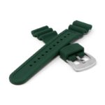 r.sk7.11a Cross Forest Green StrapsCo Wave Pebbled Rubber Watch Band Strap 22mm Seiko Diver