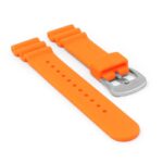 r.sk7.12 Angle Orange StrapsCo Wave Pebbled Rubber Watch Band Strap 22mm Seiko Diver