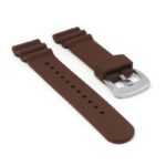 r.sk7.2 Angle Brown StrapsCo Wave Pebbled Rubber Watch Band Strap 22mm Seiko Diver