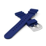 r.sk7.5 Cross Blue StrapsCo Wave Pebbled Rubber Watch Band Strap 22mm Seiko Diver