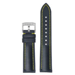 kd4.1.10 Up Black & Yellow DASSARI Sailcloth Watch Band Strap 19mm 20mm 21mm 22mm