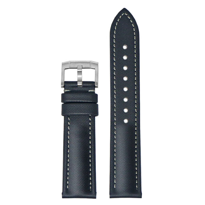 kd4.1.7 Up Black & Grey DASSARI Sailcloth Watch Band Strap 19mm 20mm 21mm 22mm