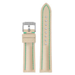 kd4.17.11 Up Beige & Green DASSARI Sailcloth Watch Band Strap 19mm 20mm 21mm 22mm