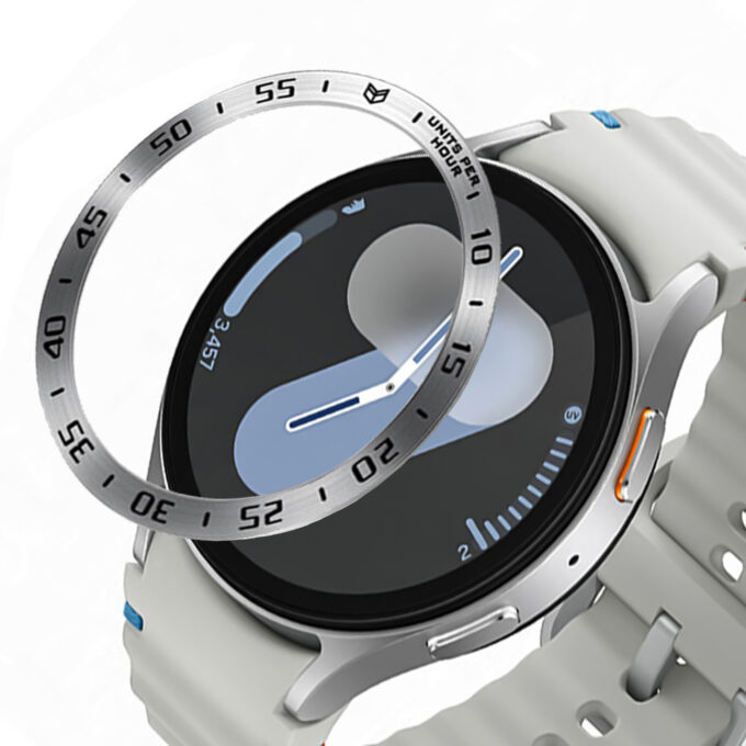 s.pc28.7 Silver StrapsCo Bezel for Samsung Galaxy Watch 7 44mm