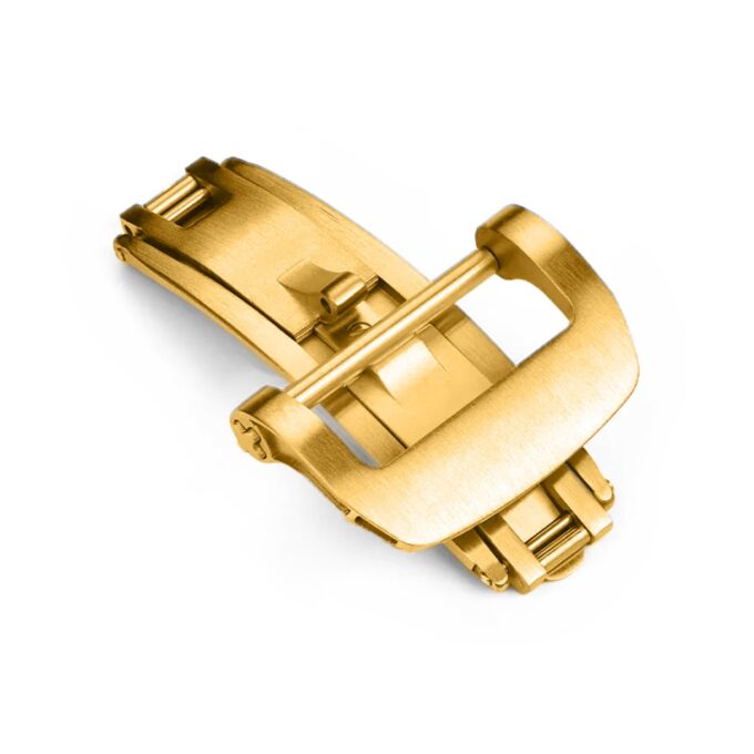 cl.rm1.yg main yellow gold StrapsCo Butterfly Spring Loaded Deployant Clasp 18mm 20mm