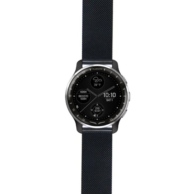 dax10.g.m111 Black StrapsCo Pro Mesh Stainless Steel Watch Band Strap