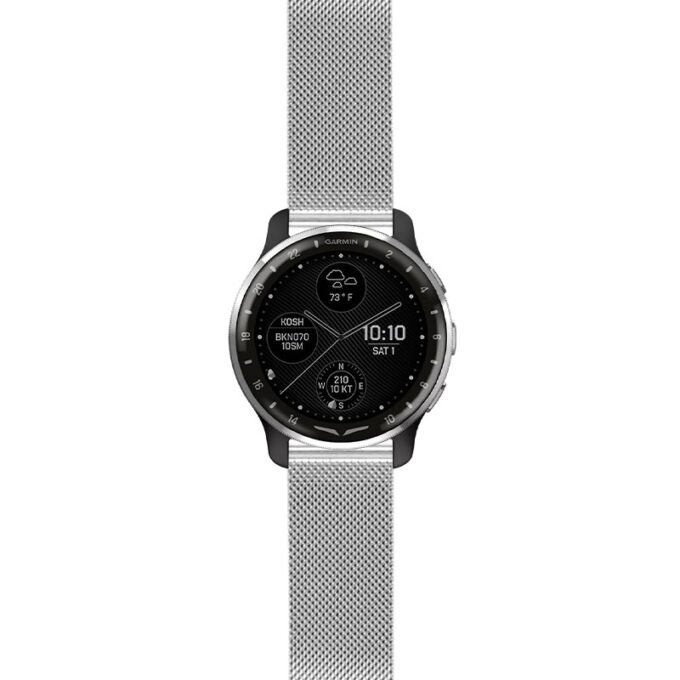dax10.g.m111 Silver StrapsCo Pro Mesh Stainless Steel Watch Band Strap