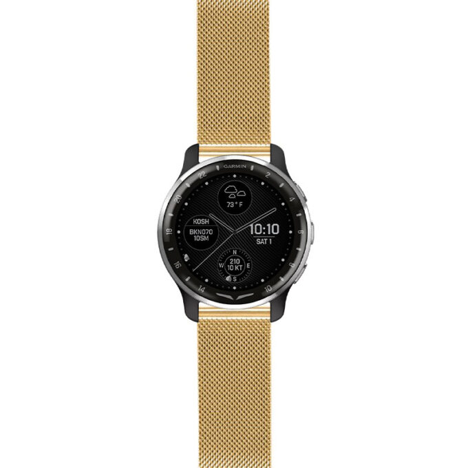 dax10.g.m111 Yellow Gold StrapsCo Pro Mesh Stainless Steel Watch Band Strap