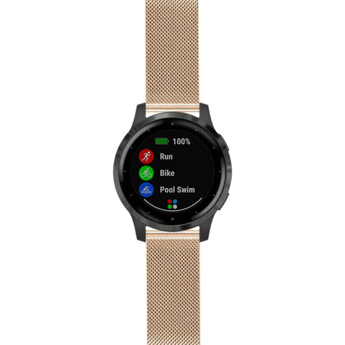 v4s.g.m111 Rose Gold StrapsCo Pro Mesh Stainless Steel Watch Band Strap