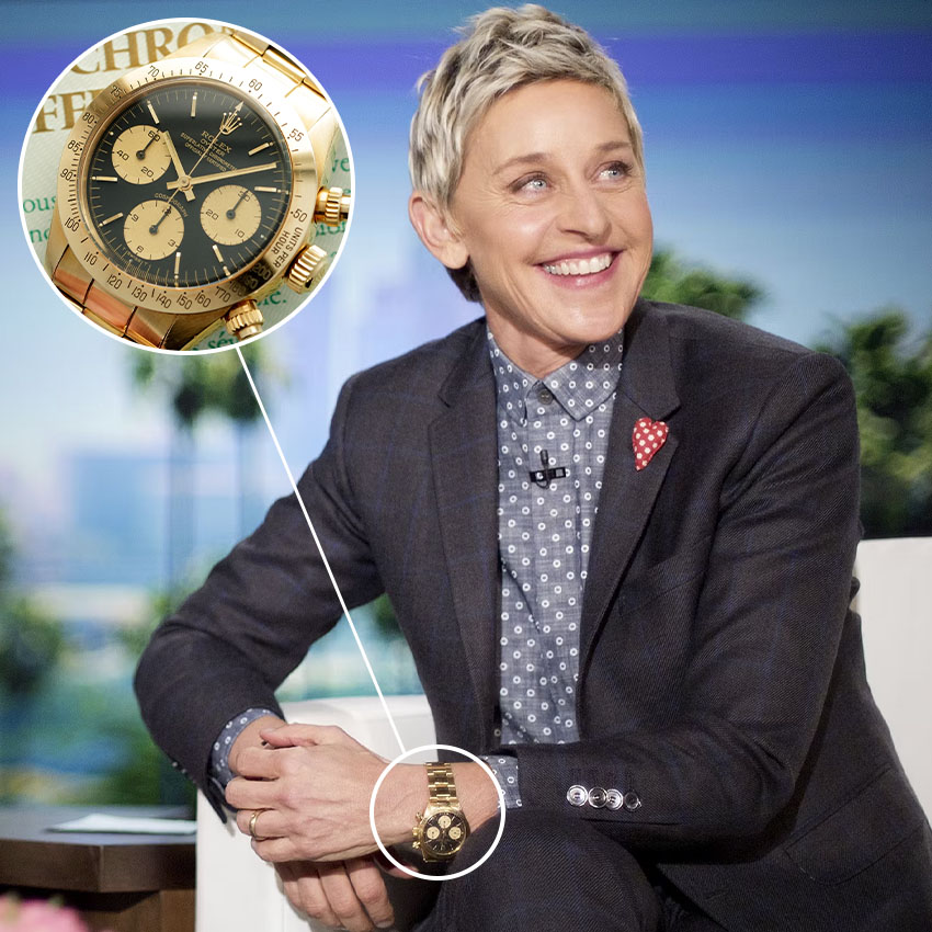 comedians & their watches ellen degeneres rolex daytona 6265