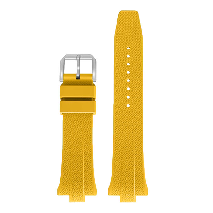 fk.cz1.10 Up Yellow DASSARI Fitted FKM Rubber Watch Band Strap For Citizen Tsuyosa 40mm Case