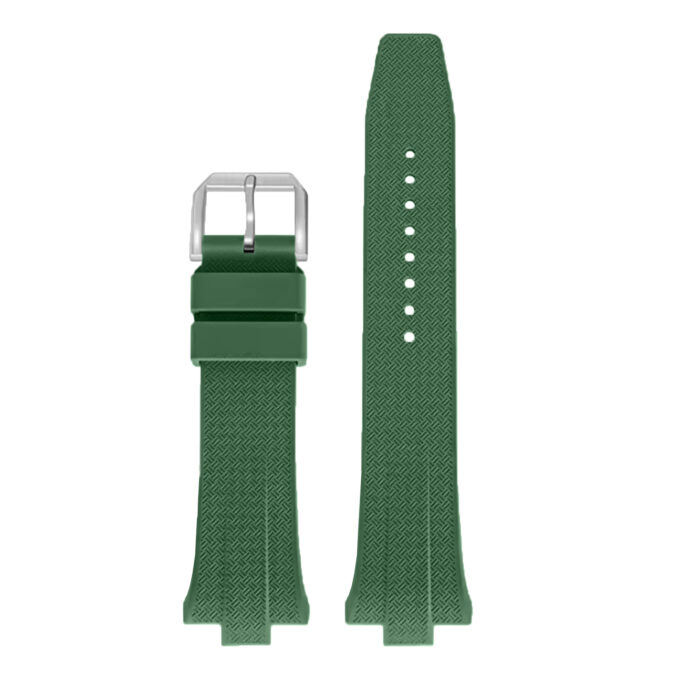 fk.cz1.11 Up Green DASSARI Fitted FKM Rubber Watch Band Strap For Citizen Tsuyosa 40mm Case