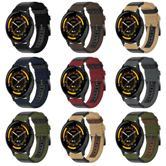 g.ny2 All Color StrapsCo Canvas Watch Band Strap for Garmin