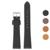 ds30.1 Gallery Black DASSARI Classic Stitched Leather Watch Band Strap Quick Release 18mm 19mm 20mm 21mm 22mm