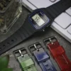 ca.r1 Flatlay Classic Rubber Watch Band Strap For Casio F 91W F84 F105 F108 A158 A168 AE1200