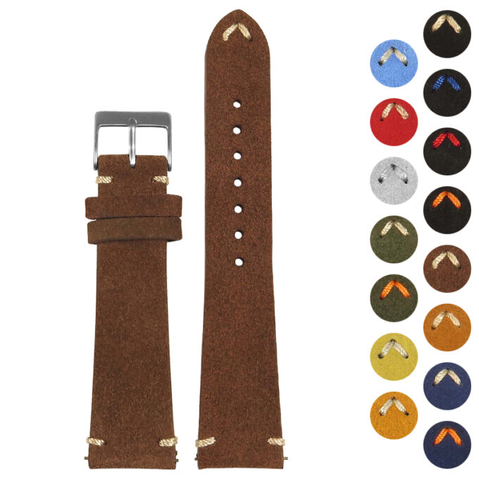 st28 Gallery StrapsCo Suede Leather Watch Band Strap