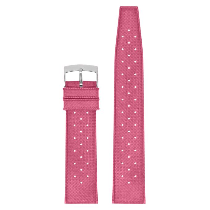 fk6.13 Main Pink DASSARI Classic Tropical Style FKM Rubber Watch Band Strap 20mm 22mm