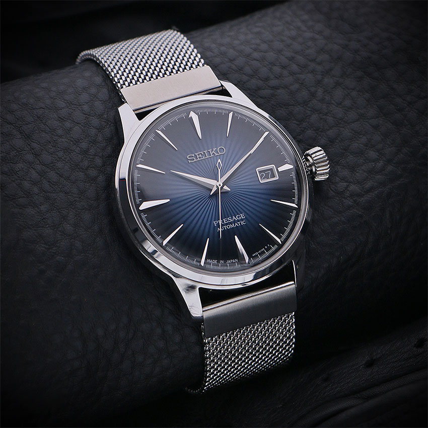 guide to watch straps dress & vintage watches seiko presage milanese mesh bracelet