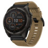g.ny200.17 Khaki Camel Pro Seatbelt Two Piece Watch Band Strap for Garmin Fenix 8