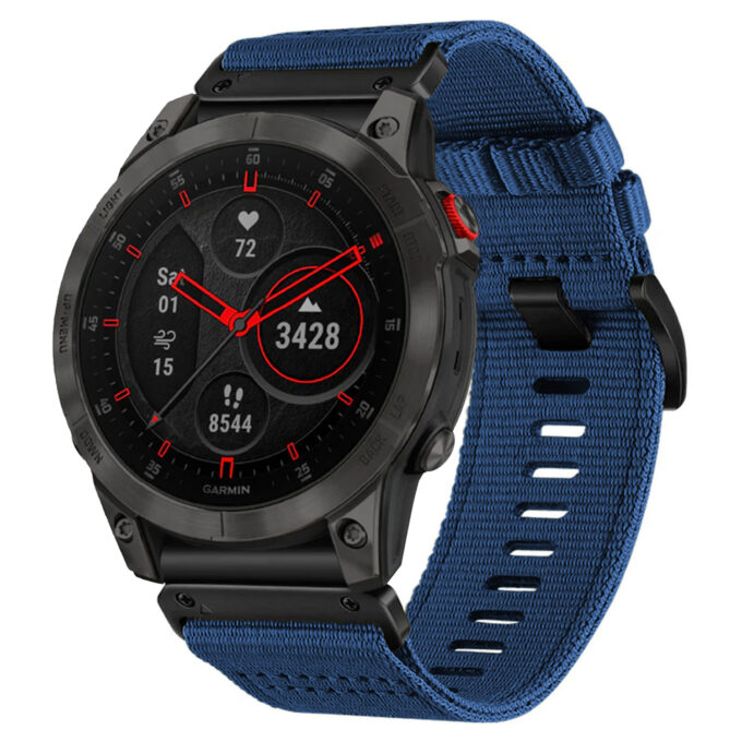 g.ny200.5 Navy Blue Pro Seatbelt Two Piece Watch Band Strap for Garmin Epix Gen 2