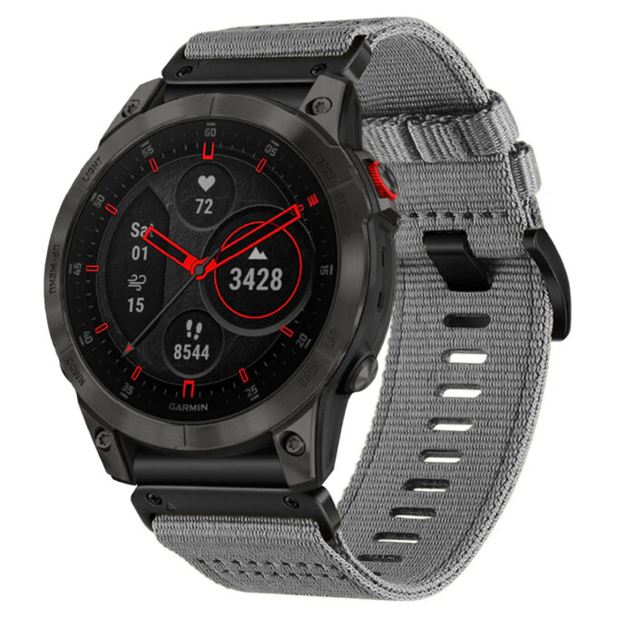 g,ny200.7 Grey Slate Pro Seatbelt Two Piece Watch Band Strap for Garmin Epix Gen 2