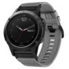 g,ny200.7 Grey Slate Pro Seatbelt Two Piece Watch Band Strap for Garmin Fenix 5