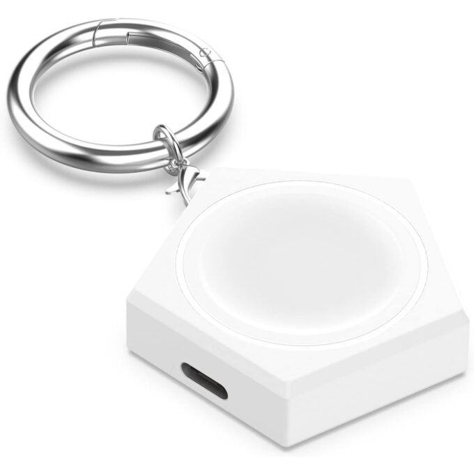 a.ch7 White Portable Charger for Apple Watch
