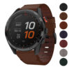 g.l11 Gallery Brown Genuine Italian Leather Strap for Garmin QuickFit Devices for Garmin Approach S62
