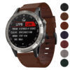 g.l11 Gallery Brown Genuine Italian Leather Strap for Garmin QuickFit Devices for Garmin D2 Delta
