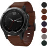 g.l11 Gallery Brown Genuine Italian Leather Strap for Garmin QuickFit Devices for Garmin Fenix 5
