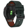 g.l11.11 Back Green Genuine Italian Leather Strap for Garmin QuickFit Devices