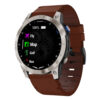 g.l11.3 Front Tan Genuine Italian Leather Strap for Garmin QuickFit Devices for Garmin D2 Mach 1