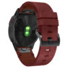 g.l11.6 Back Red Genuine Italian Leather Strap for Garmin QuickFit Devices