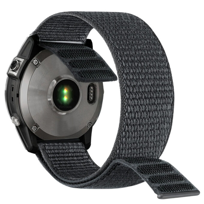 g.ny6a.7 Grey StrapsCo Hook and Loop Horizon Watch Band Strap For Garmin Devices