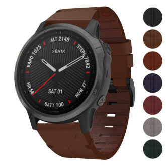 g.l11 Gallery Brown Genuine Italian Leather Strap for Garmin Fenix 6