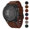 g.l11 Gallery Brown Genuine Italian Leather Watch Band Strap for Garmin Fenix 3 & 3 HR