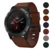 g.l11 Gallery Brown Genuine Italian Leather Watch Band Strap for Garmin Fenix 5X