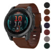 g.l11 Gallery Brown Genuine Italian Leather Watch Band Strap for Garmin Fenix E