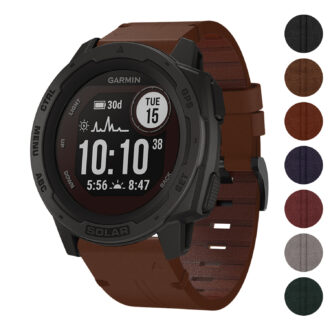 g.l11 Gallery Brown Genuine Italian Leather Watch Band Strap for Garmin Instinct