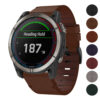 g.l11 Gallery Brown Genuine Italian Leather Watch Band Strap for Garmin Quatix 7X