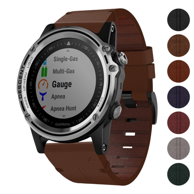 g.l11 Gallery Genuine Italian Leather Watch Band Strap for Garmin Descent Mk1