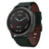 g.l11.11 Front Green Genuine Italian Leather Strap for Garmin Fenix 6