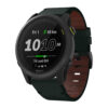 g.l11.11 Front Green Genuine Italian Leather Watch Band Strap for Garmin Forerunner 745