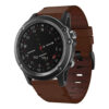 g.l11.2 Front Brown Genuine Italian Leather Watch Band Strap for Garmin D2 Bravo