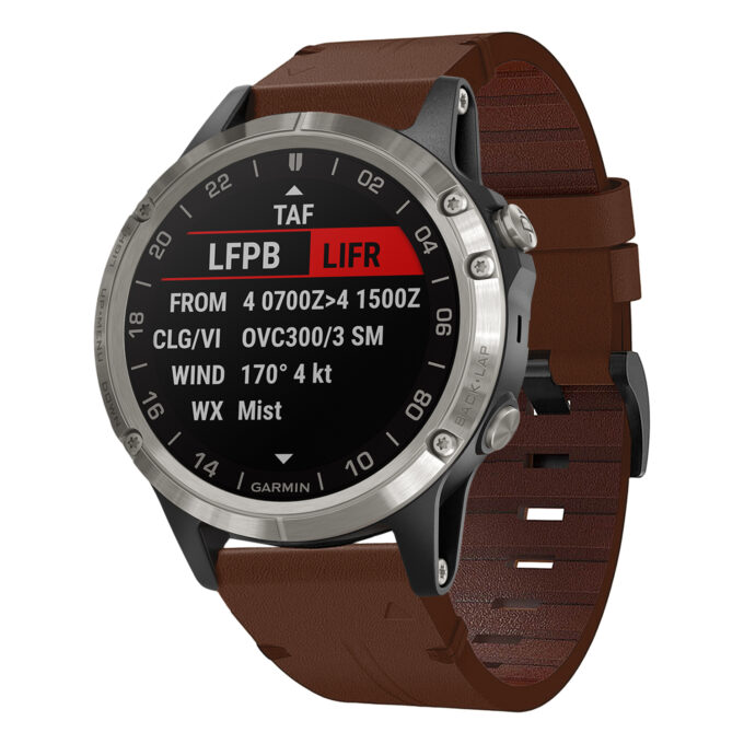 g.l11.2 Front Brown Genuine Italian Leather Watch Band Strap for Garmin D2 Charlie