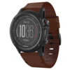 g.l11.2 Front Brown Genuine Italian Leather Watch Band Strap for Garmin Fenix 3 & 3 HR