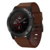 g.l11.2 Front Brown Genuine Italian Leather Watch Band Strap for Garmin Fenix 5X